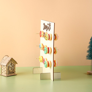 Sáng Tạo Nhà Món Tráng Miệng Hiển Thị Kệ Bảng Điều Chỉnh Trang Trí Thân Thiện Với Môi Bằng Gỗ Donut Đứng Cho Gỗ Thủ Công Mỹ Nghệ Bằng Gỗ Hộp Tường Dấu Hiệu - Product Image 4