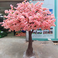 Produk Kustom Pabrik Harga Murah Terlaris Dekorasi Dalam Ruangan Bunga Buatan Modis Pohon Sakura PE Tahan UV
