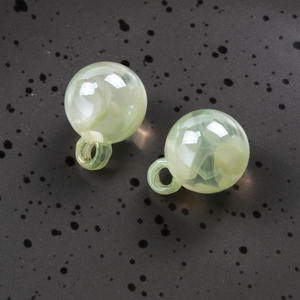 Dos colores redondos transparentes turbios plástico DIY colgante pulsera accesorios acrílico Lucite cuentas - Product Image 6