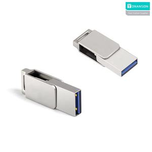 Mini Otg 2 In 1 USB-C 2.0 3.0 Metalen Flash Drive Swivel Otg Usb Stick 8Gb 16Gb 32Gb 64Gb 128Gb 256Gb Groothandel Pendrive - Product Image 5