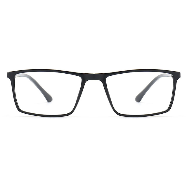 Luxury Men's Optical Square Rim Eyeglasses Frame High Quality Acetate Clear Spectacles Classic Style TR90 Material