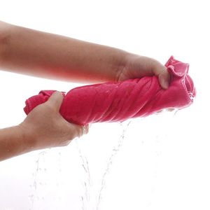 <b>Microfiber</b> Hair Drying <b>Towel</b> 35x75cm Solid Color Rectangular For Home Use - Product Image 2