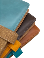 Carnet personnalisable avec couverture en cuir bicolore et marque-pages – Cadeau promotionnel tendance