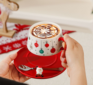 LOMATO 2026 New Christmas Ceramic <b>Coffee</b> <b>Mug</b> <b>Set</b> Santa Design Custom Gift Box 250ml BPA Free Dishwasher Safe Fast Shipping - Product Image 3