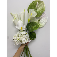C738 buket pernikahan musim panas unik bunga buatan Calla Lily bunga buatan tangan pernikahan PU bunga dekorasi kamar Model rumah