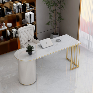 Escritorio Moderno de Lujo con Superficie de Piedra para Recepción, Negociación, Salón de Belleza, Consultorio Médico, Clínica de Estomatología, para Uso en Oficina - Product Image 1
