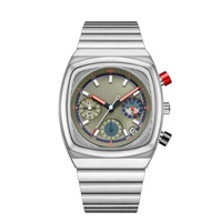 Reloj de Cuarzo Cuadrado de Alta Gama Inspirado en Agujeros de Gusano para Hombre, Aleación de 10 mm y 38 mm, Estilo Deportivo y de Negocios, Manecillas Luminosas con Tritio