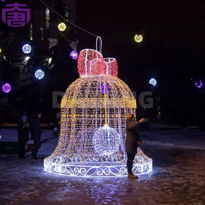 Guirlandes lumineuses de Noël LED en forme de cloche 3D, décoration de fête, extérieur, IP65, étanche, contrôle sans fil - Product Image 6