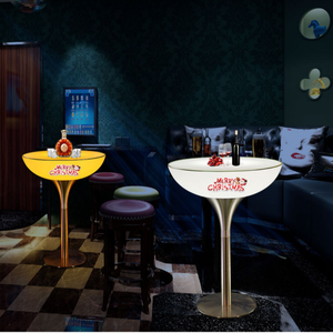 שולחן נייד חיצוני נטענת בר נייד שולחן הוביל רהיטי אירוע ריהוט בר נייד דלפק הגדרת בר קוקטייל עבור צד הבית - Product Image 2