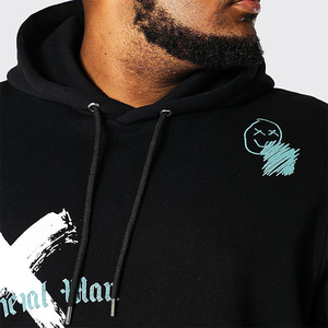 Pull à capuche surdimensionné 100% coton, avec Logo imprimé, écran personnalisé, Super doux, pour hommes - Product Image 2