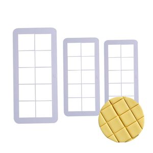 Lixsun kek Cupcake dekorasyon araçları kare altıgen Mermaid kek balık pulu fondan çerez Embosser kesiciler - Product Image 2