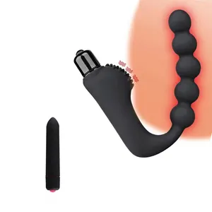 Male Prostata Massage Vibrating Waterproof Anal Butt Plug G Spot Silicone Prostate Massager Anal Sex Toy Butt Anal Plug Vibrator