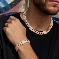XUPING Bijoux en gros – Ensembles collier et bracelet cubain pour homme, plaqué or 14K 18K, avec zircon cubique synthétique, personnalisables, style rappeur