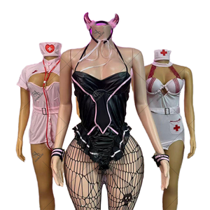 Costume da Infermiera Sexy <span class=keywords><strong>per</strong></span> <span class=keywords><strong>Halloween</strong></span>, Set di Lingerie Tentazione Femminile, Abito Estivo Anime, Costume Cosplay - Product Image 4