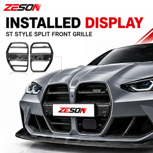 Rejilla Delantera Estilo ST de Fibra de Carbono Seca ZESON con ACC para <span class=keywords><strong>BMW</strong></span> M3 M4 G80 G82 G83 Competition XDrive <span class=keywords><strong>2021</strong></span>+ - Product Image 2