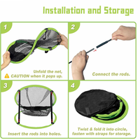 Filet d'entraînement de golf en plastique avec tapis de golf Tri-Turf, filet d'aide au frappeur de golf pour l'entraînement de la frappe, du chip et du swing en extérieur