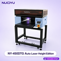 Imprimante DTG Nuoyu nouvelle génération à réglage automatique de la hauteur au laser, double tête Epson I1600, machine à encre pigmentaire textile