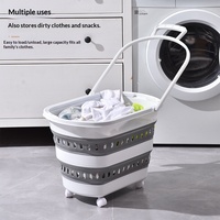 Panier à linge pliable en plastique, style moderne et minimaliste, pour salle de bain, toilettes, chambre à coucher, salon, organisation des vêtements