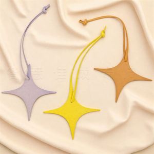 Wholesale Four-point Star PU Leather <b>Charm</b> Colorful <b>Bag</b> Pendant Star Shape Candy Color <b>Bag</b> Pendant Car Accessories - Product Image 2
