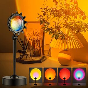 <span class=keywords><strong>Tramonto</strong></span> arcobaleno LED lampada da terra con telecomando 4 modalità 16 cambia colore Design moderno Cadrim telecomando alimentatore CC - Product Image 1