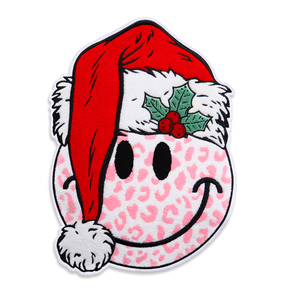 Lettre de joyeux Noël rose personnalisée Patch en chenille Patchs de Noël brodés à repasser pour accessoire vestimentaire - Product Image 6