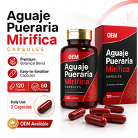 Capsules personnalisées Aguaje Pueraria Mirifica pour le soutien de la silhouette féminine, complément de contour corporel, capsules d'extrait pour l'amélioration des seins et des fesses