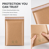 Sacs de Courrier en Papier Kraft à Bulles Écologiques, Compostables, Biodégradables, Imperméables et Résistants à la Déchirure de la Marque Premium Pages, 180 g/m²