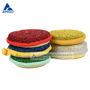 Éponge de nettoyage de cuisine ronde Amigo avec panier de drainage pour la vaisselle - Product Image 3