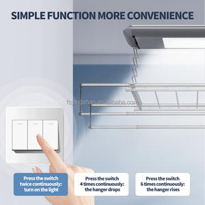 Cintre <span class=keywords><strong>de</strong></span> rangement mural au <span class=keywords><strong>plafond</strong></span> électrique multifonctionnel <span class=keywords><strong>de</strong></span> haut niveau pliable en métal étendoir à <span class=keywords><strong>linge</strong></span> à usage domestique pour la cuisine - Product Image 5