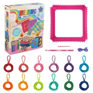2026 Kit de tissage éducatif créatif DIY avec cordes élastiques pour la création de boucles et de sous-verres en spirale arc-en-ciel - Product Image 2