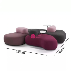 Yicheng Beauty Fabrication professionnelle Bon prix Canapé <span class=keywords><strong>de</strong></span> loisirs Canapé <span class=keywords><strong>de</strong></span> réception pour plusieurs personnes en tissu à vendre - Product Image 4