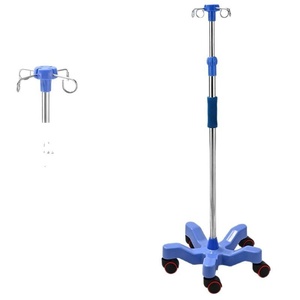 Soporte de Suero con Ruedas de Cinco Patas de Plástico ABS, Estante para Botellas de Goteo, Soporte para Infusión - Product Image 2