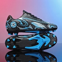 Nouvelles chaussures de football antidérapantes à crampons longs FG/TF Unisexe Adulte Enfant Chaussures de football TPR TPU Semelle extérieure respirante en maille Printemps Automne