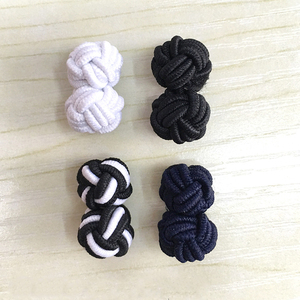 Handmade Chất Lượng Cao Lụa Khuy Măng Sét Nút Nút Và Cao Su Bóng Thiết Kế Thời Trang Áo Sơ Mi Nút - Product Image 5