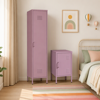 Armoire de rangement en acier sur mesure à portes simples pour vêtements, casier en acier, armoire de garde-robe – Vente en gros usine