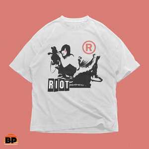 Camiseta Gráfica Oversize Unisex Estilo Urbano Y2K Punk con Estampado Stencil Grunge Vintage Lavado Estético - Product Image 1