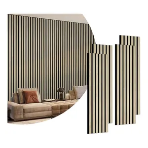 Wholesale China Wholesale Wall Acoustic Panels Supply Golden Supplier Oak Wood Veneer MDF Slat Acoustic Wood Wall Panel