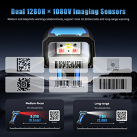 Lecteur de codes-barres sans fil industriel longue distance NETUM GY-60U 2D QR 1D Lecteur de codes-barres 2.4G sans fil compatible avec Bluetooth