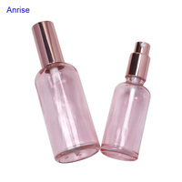 Flacon en Verre Rose de Luxe 10ml 15ml 20ml 30ml 50ml 100ml pour Huile Essentielle ou Parfum avec Pompe Vaporisateur Fine Brume Or Rose