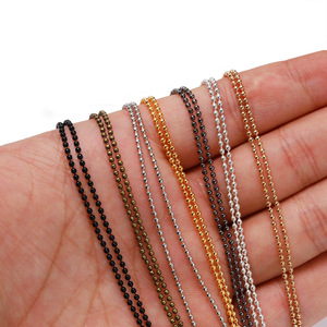 Cadenas de Metal con Cuentas Plateadas, Doradas y Negras para Manualidades, Suministros para la Fabricación de Joyería, Accesorios para Bricolaje, 80 cm de Longitud - Product Image 5