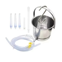 Kit d'irrigation portable domestique pour café et lait, avec sac de rinçage et seau en acier inoxydable
