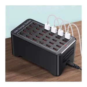 Smart 10-port 15/20/30-port 30A socket charger, Mobile phone tablet high-power USB charging station charger