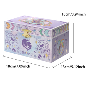 Caja de Música de Unicornio de Ensueño - Joyero de Papel con Figura Giratoria, Espejo de Corazón y Canciones Personalizadas, Regalo de <span class=keywords><strong>Princesa</strong></span> para Niñas - Product Image 3