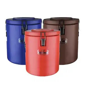 American Style Double Wall Food Grade Stainless Steel Insulation Barrel Foam Bucket Long-term Insulation Large Capacity 5L-50L