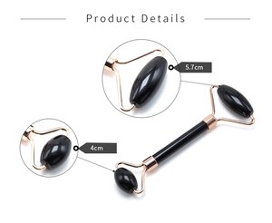 Obsidiana Natural Rodillo de Masaje Facial Palo de Piedras Preciosas de Belleza Para el Cuidado de la Piel - Product Image 3