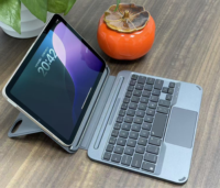 Casing Keyboard Mekanik Magnetik dengan Touchpad RGB untuk iPad Mini 6/7, Penutup Keyboard Nirkabel BT