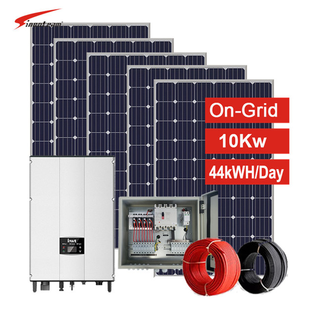 Solar Power System 10kw on Grid Solar Power System Full Set Solar Power Station for Residential Rooftop