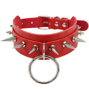 Collar de vendaje de cuero PU gótico Punk Sexy para mujer, cadena de gargantilla de coqueteo de entrenamiento BDSM para juguetes sexuales para gays - Product Image 1