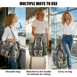 Borsa da Viaggio Pieghevole Approvata dalle Compagnie Aeree, Bagaglio a Mano 40L, Borsa per Weekend <span class=keywords><strong>e</strong></span> Pernottamenti per Uomini <span class=keywords><strong>e</strong></span> Donne - Product Image 4