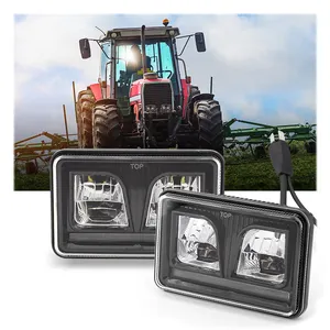 40W 4x6 Inch Aluminum Square LED Headlight Bright Cool White Light For Retrofit Use For Fendt Deer Models